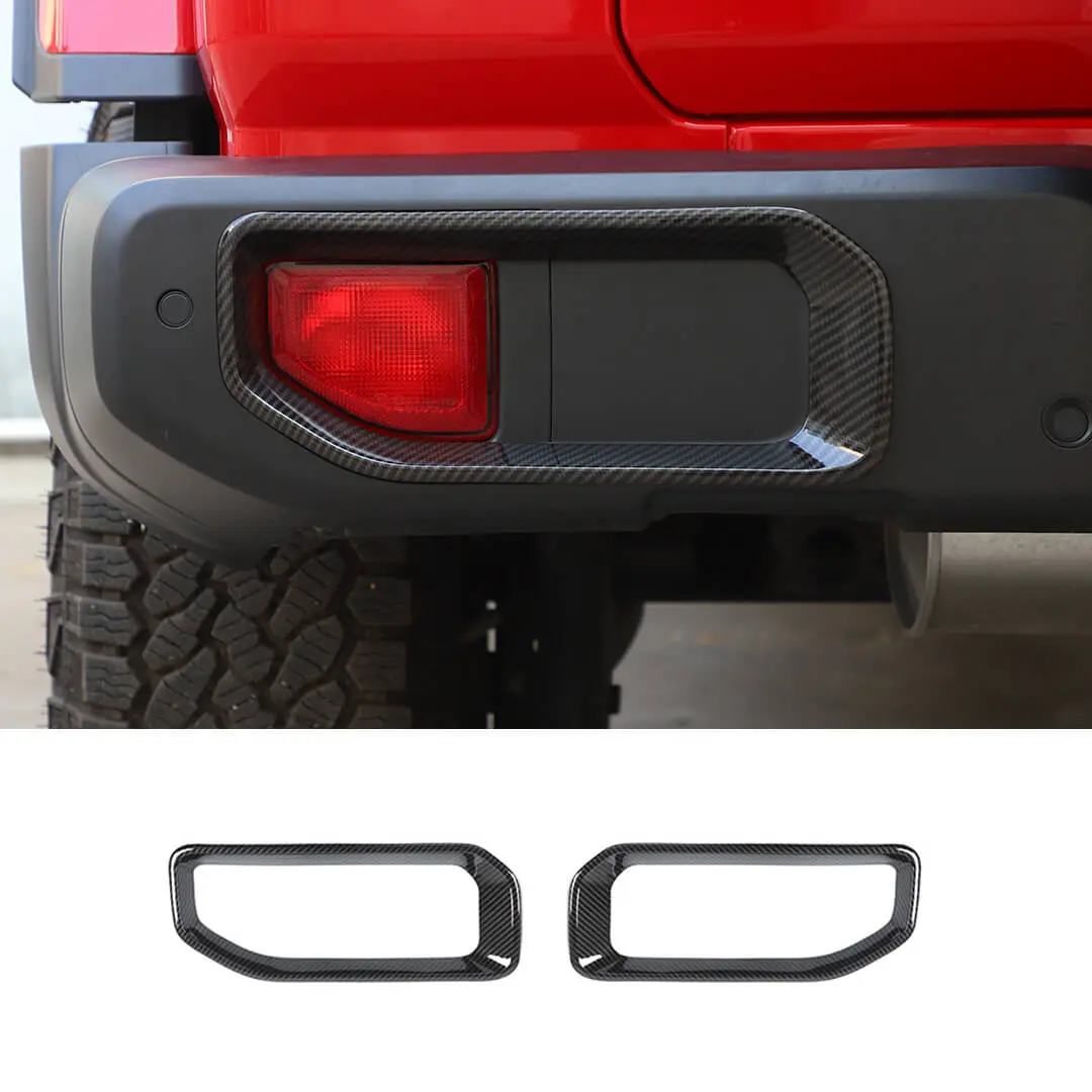For 2018+ Jeep Wrangler JL Exterior Rear Fog Light Frame Trim Cover (2 pcs)