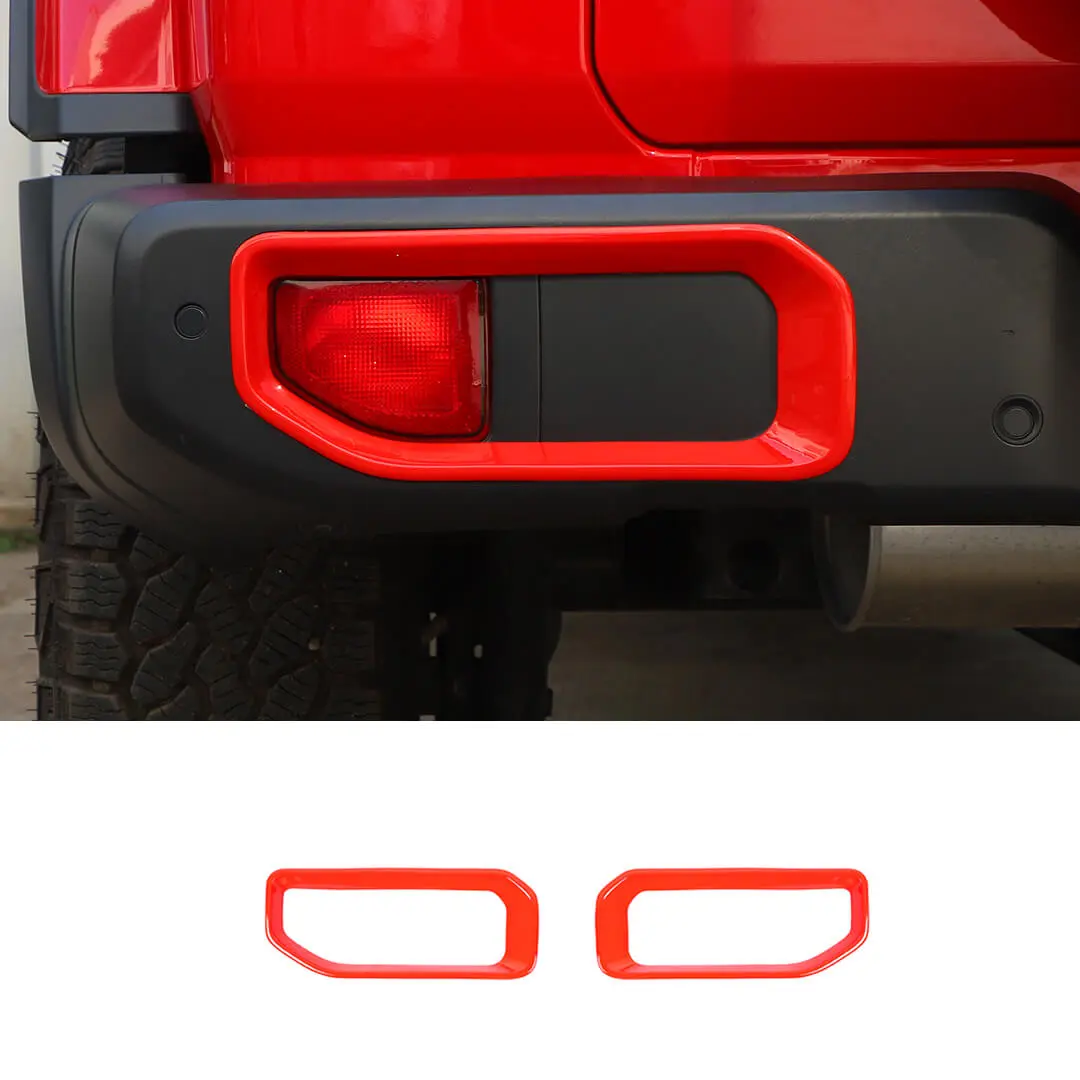 For 2018+ Jeep Wrangler JL Exterior Rear Fog Light Frame Trim Cover (2 pcs) - Image 12