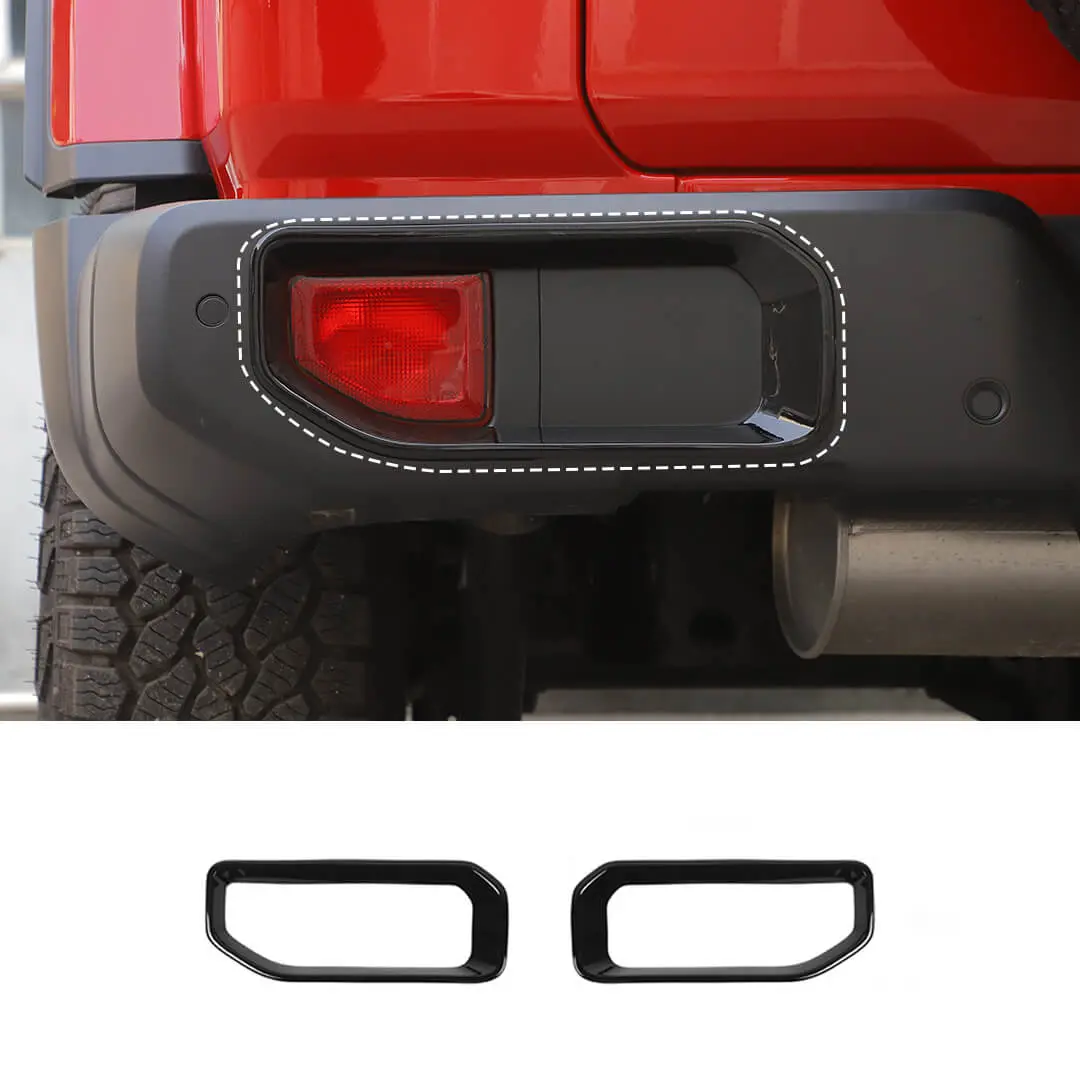 For 2018+ Jeep Wrangler JL Exterior Rear Fog Light Frame Trim Cover (2 pcs) - Image 21