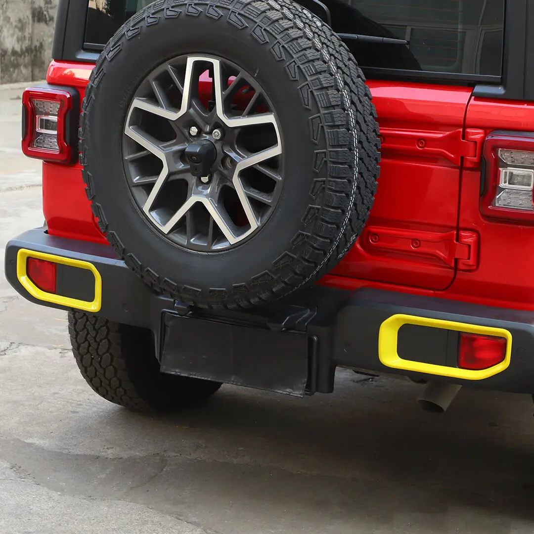 For 2018+ Jeep Wrangler JL Exterior Rear Fog Light Frame Trim Cover (2 pcs) - Image 4