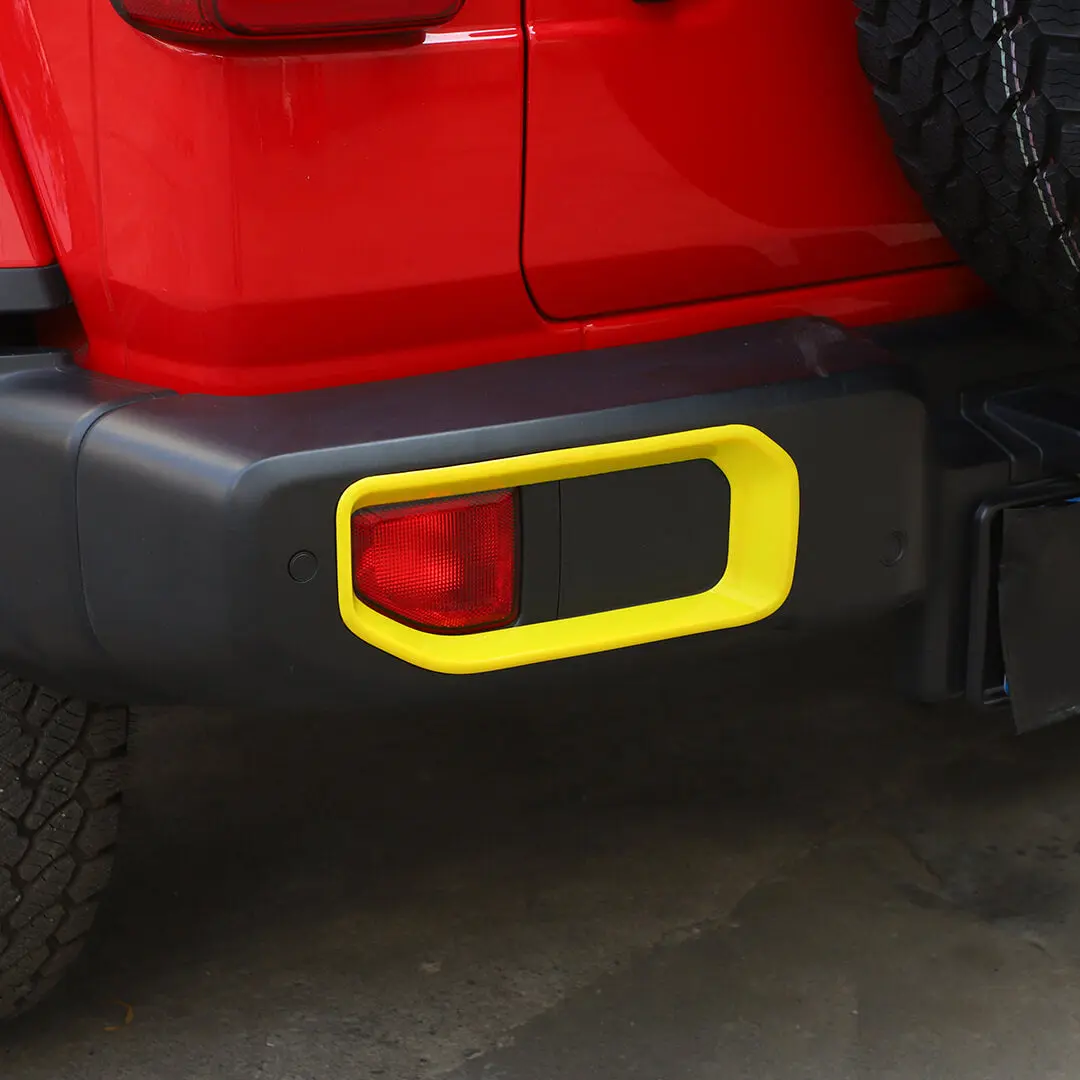 For 2018+ Jeep Wrangler JL Exterior Rear Fog Light Frame Trim Cover (2 pcs) - Image 5