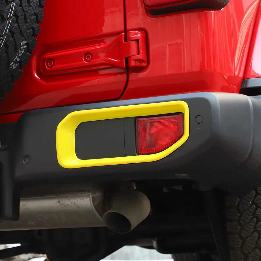 For 2018+ Jeep Wrangler JL Exterior Rear Fog Light Frame Trim Cover (2 pcs) - Image 6