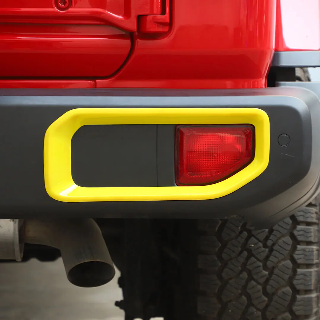 For 2018+ Jeep Wrangler JL Exterior Rear Fog Light Frame Trim Cover (2 pcs) - Image 7