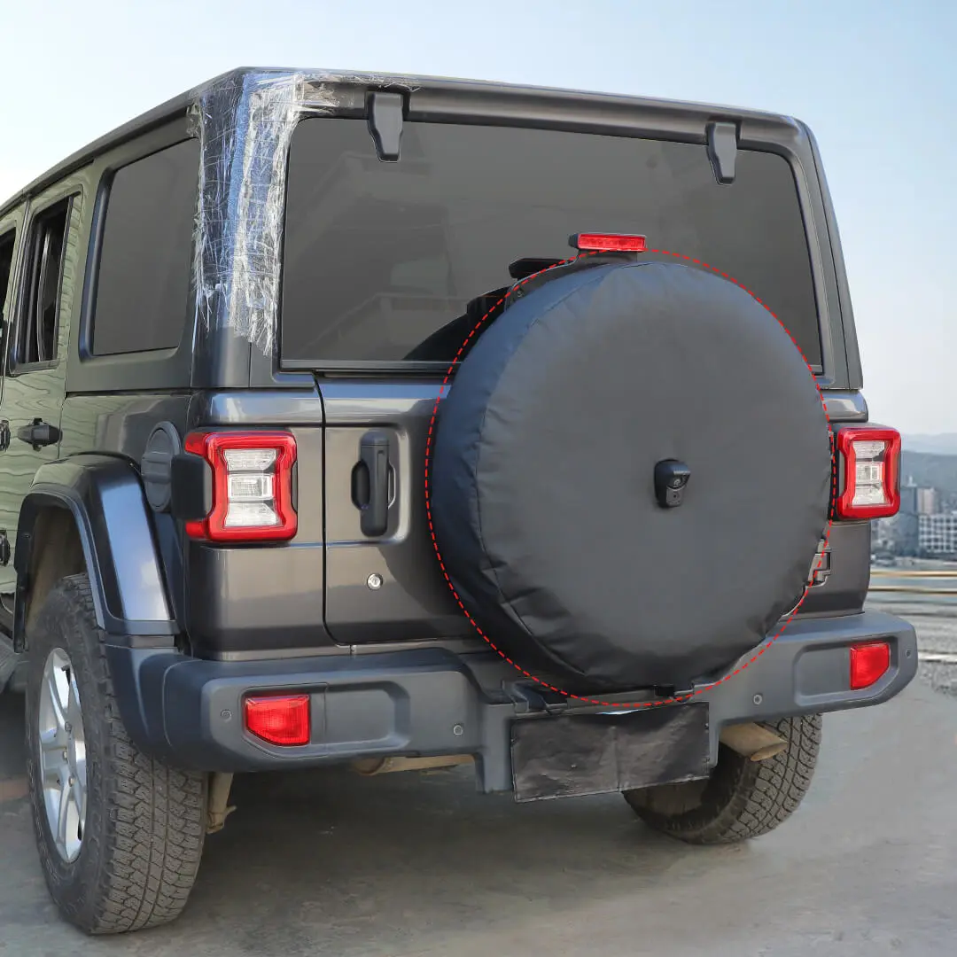 For 2018+ Jeep Wrangler JL Exterior Rear Spare Tire Cover Spare Wheel Cover - Image 4