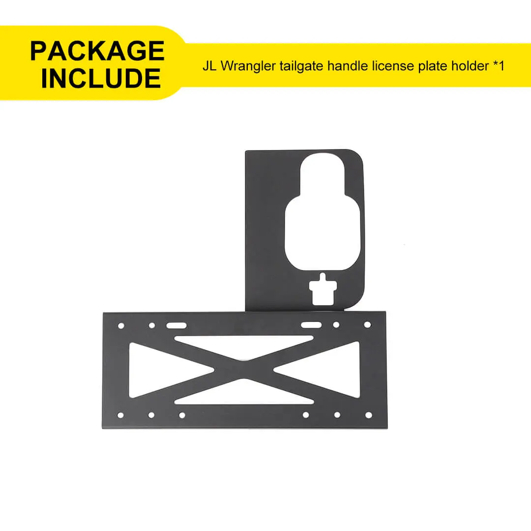 For 2018+ Jeep Wrangler JL Exterior Rear Tailgate Door Handle License Plate Holder Bracket - Image 13