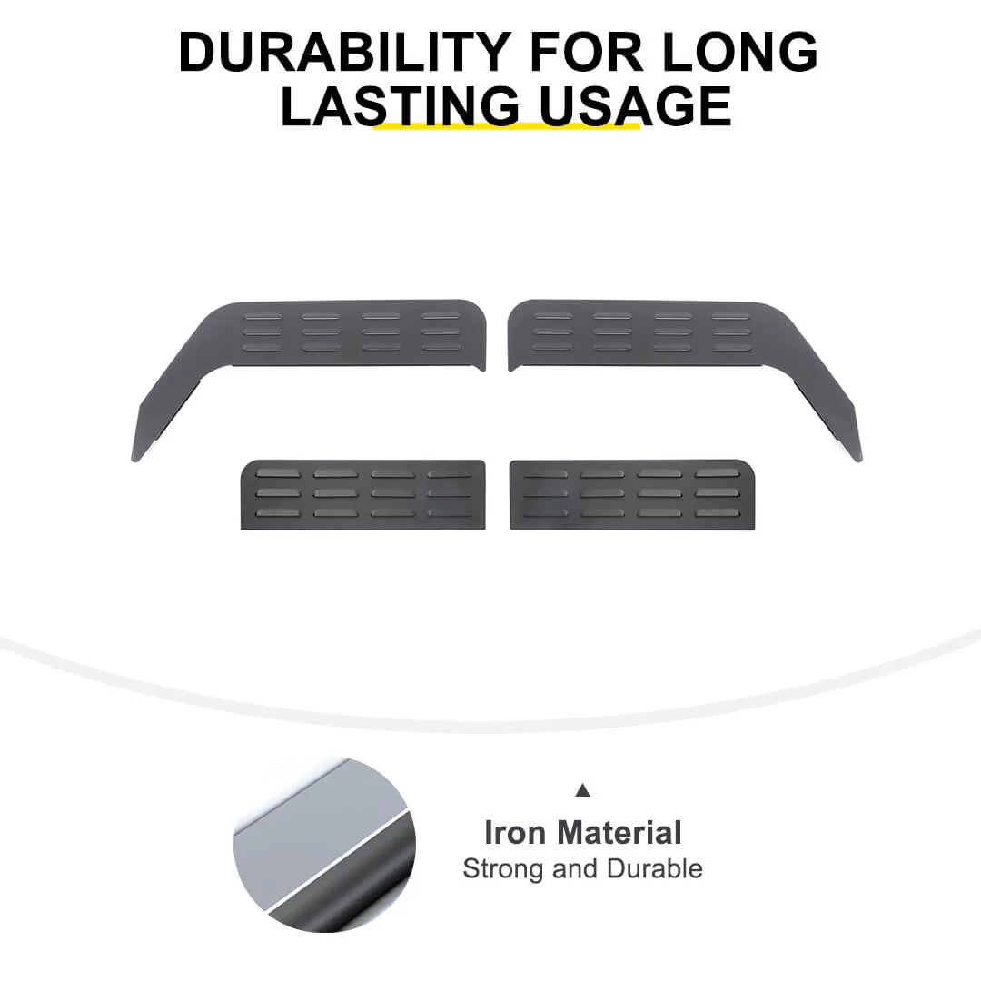 For 2018+ Jeep Wrangler JL Front Rear Window Louver Vent Rear Window Blinds Kit (4 pcs) - Image 10