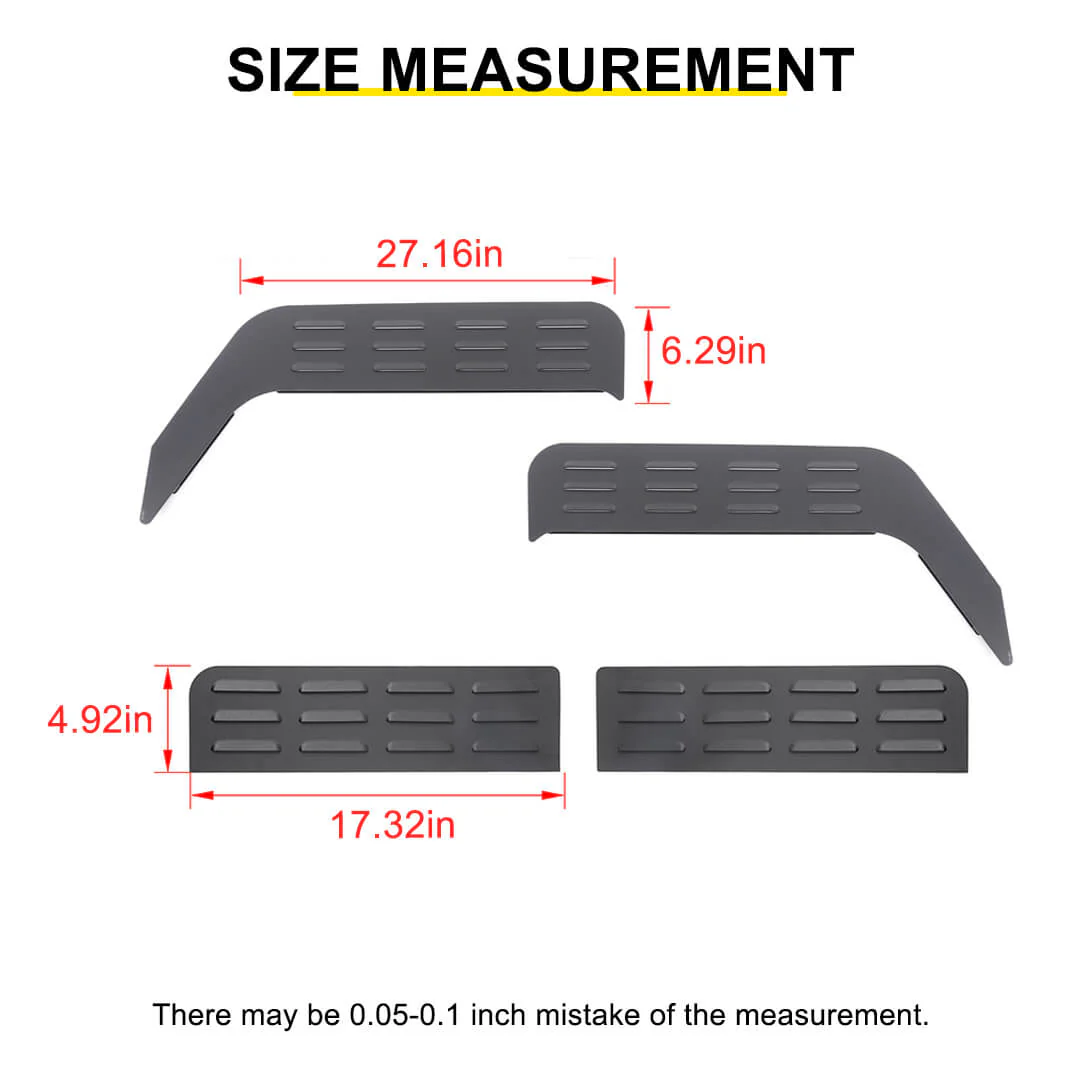 For 2018+ Jeep Wrangler JL Front Rear Window Louver Vent Rear Window Blinds Kit (4 pcs) - Image 12