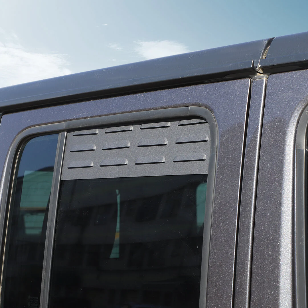 For 2018+ Jeep Wrangler JL Front Rear Window Louver Vent Rear Window Blinds Kit (4 pcs) - Image 5