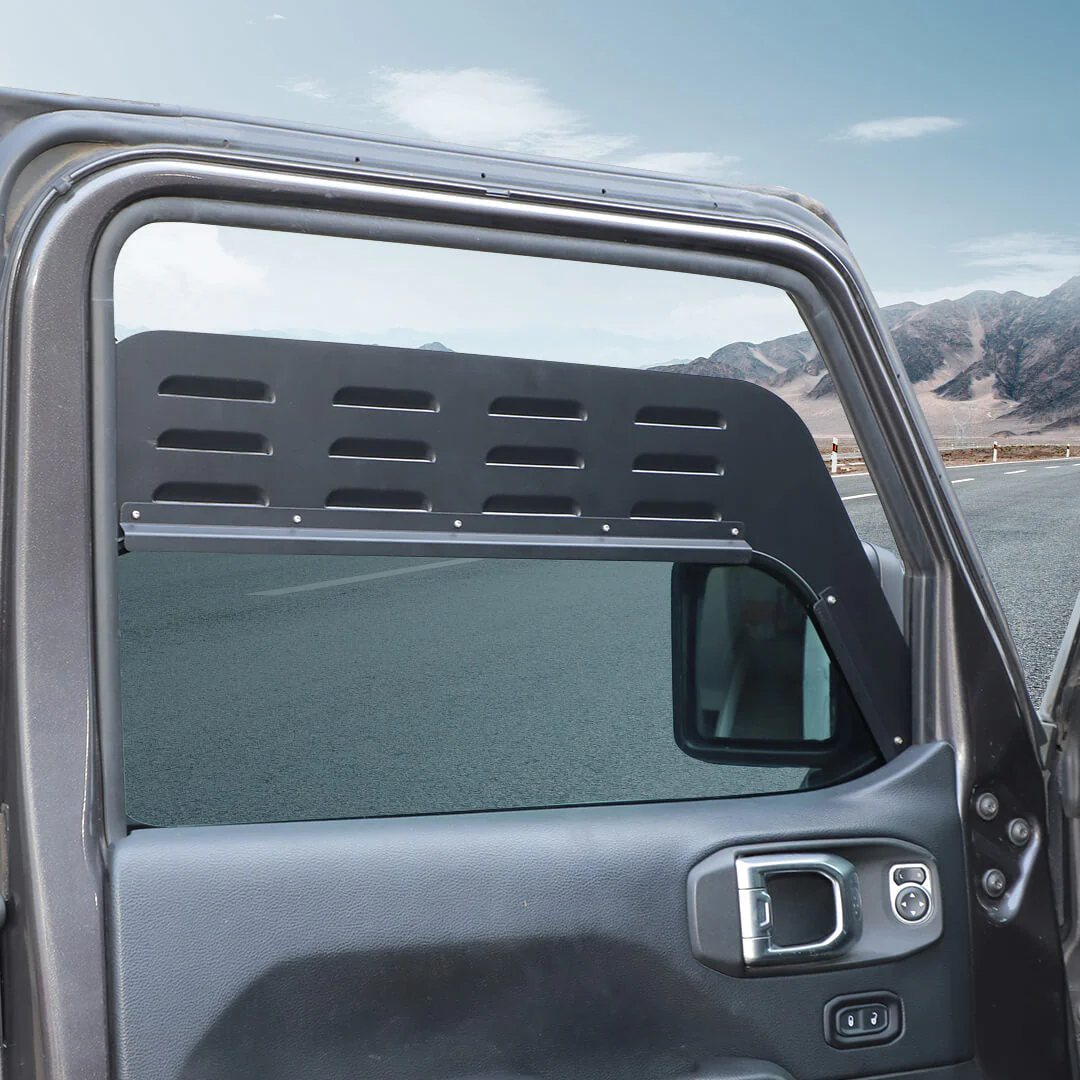 For 2018+ Jeep Wrangler JL Front Rear Window Louver Vent Rear Window Blinds Kit (4 pcs) - Image 6