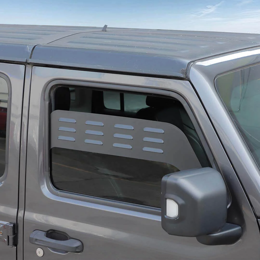 For 2018+ Jeep Wrangler JL Front Rear Window Louver Vent Rear Window Blinds Kit (4 pcs) - Image 7