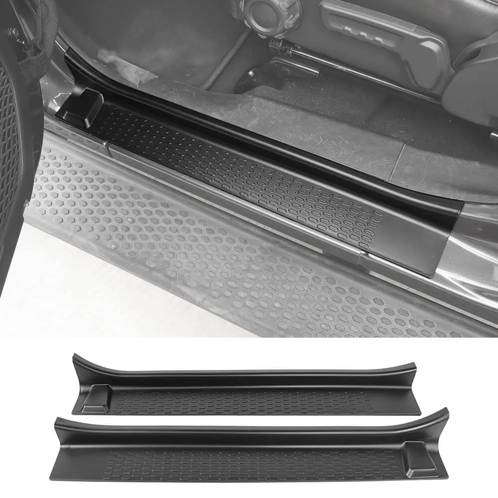 For 2018+ Jeep Wrangler JL & Gladiator JT 2-Door Door Sill Entry Guards Plate Trim Cover