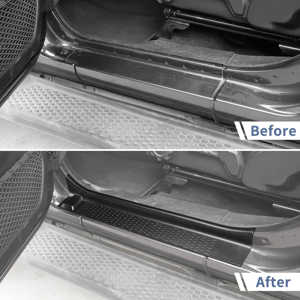For 2018+ Jeep Wrangler JL & Gladiator JT 2-Door Door Sill Entry Guards Plate Trim Cover - Image 2
