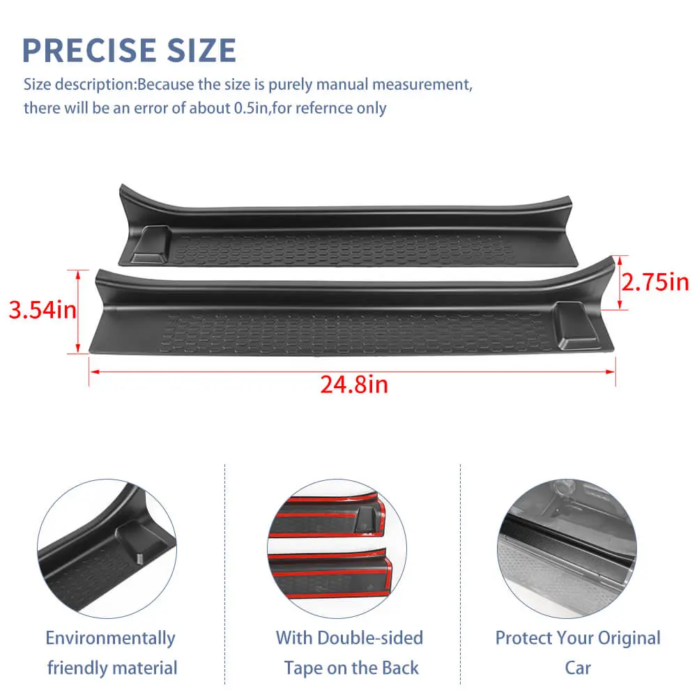 For 2018+ Jeep Wrangler JL & Gladiator JT 2-Door Door Sill Entry Guards Plate Trim Cover - Image 9