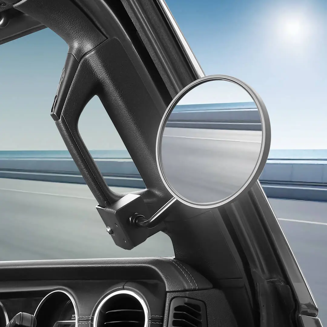 For 2018+ Jeep Wrangler JL & Gladiator JT A-Pillar Grab Handle Rear View Mirrors (2 pcs) - Image 5