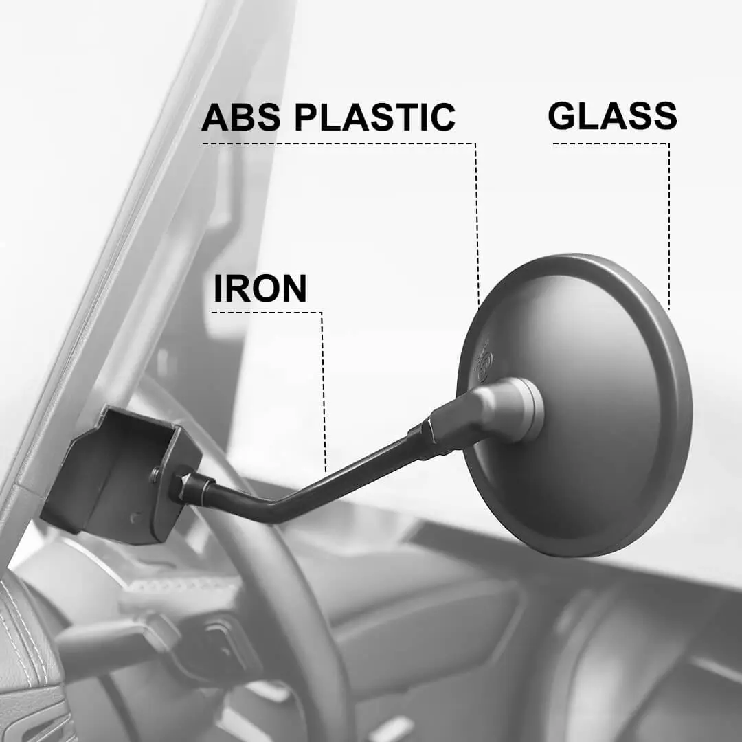 For 2018+ Jeep Wrangler JL & Gladiator JT A-Pillar Grab Handle Rear View Mirrors (2 pcs) - Image 7