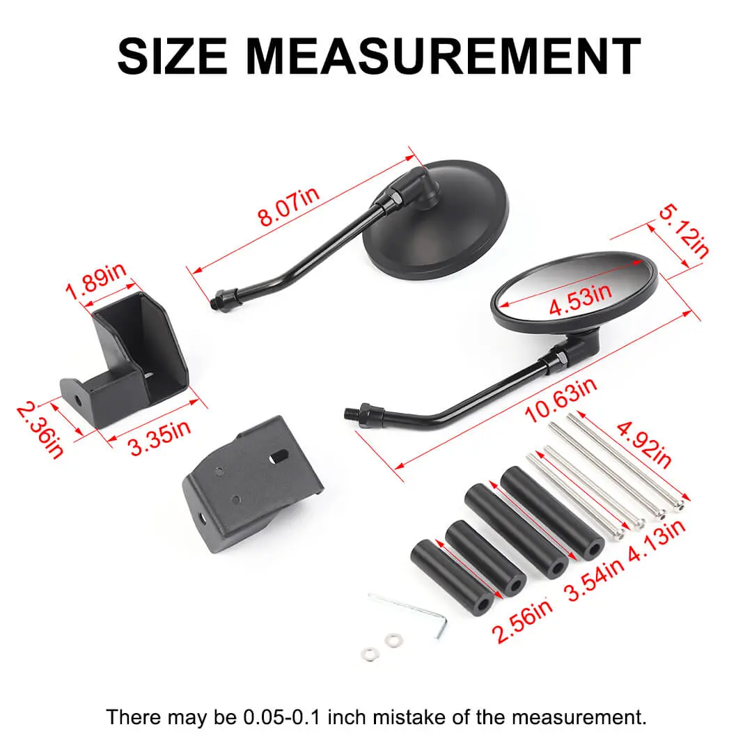 For 2018+ Jeep Wrangler JL & Gladiator JT A-Pillar Grab Handle Rear View Mirrors (2 pcs) - Image 8