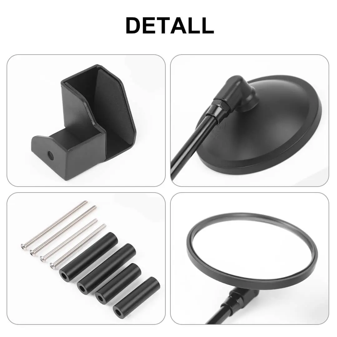 For 2018+ Jeep Wrangler JL & Gladiator JT A-Pillar Grab Handle Rear View Mirrors (2 pcs) - Image 9