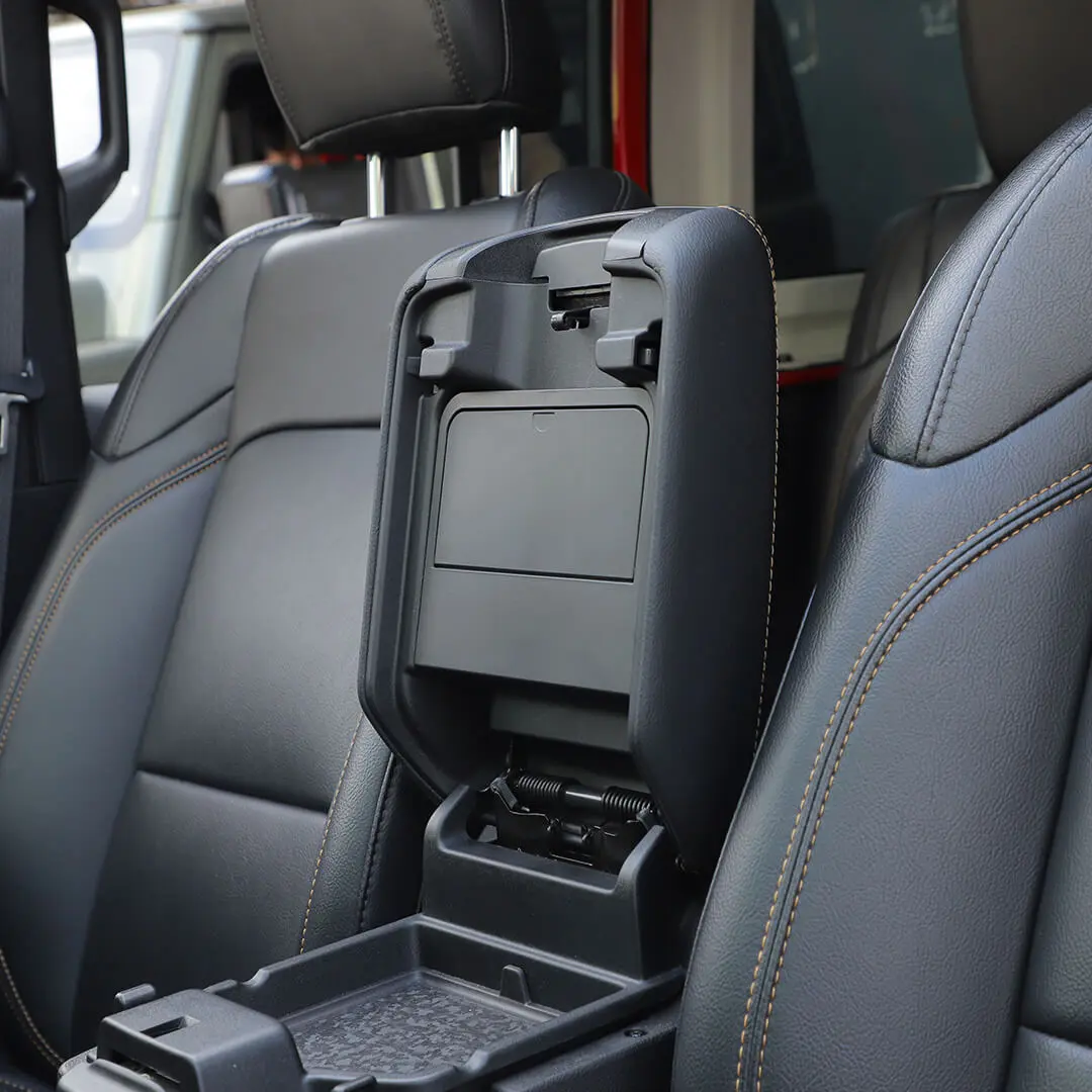 For 2018+ Jeep Wrangler JL & Gladiator JT Armrest Hidden Storage Box Organizer Secret Tray Fold - Image 4