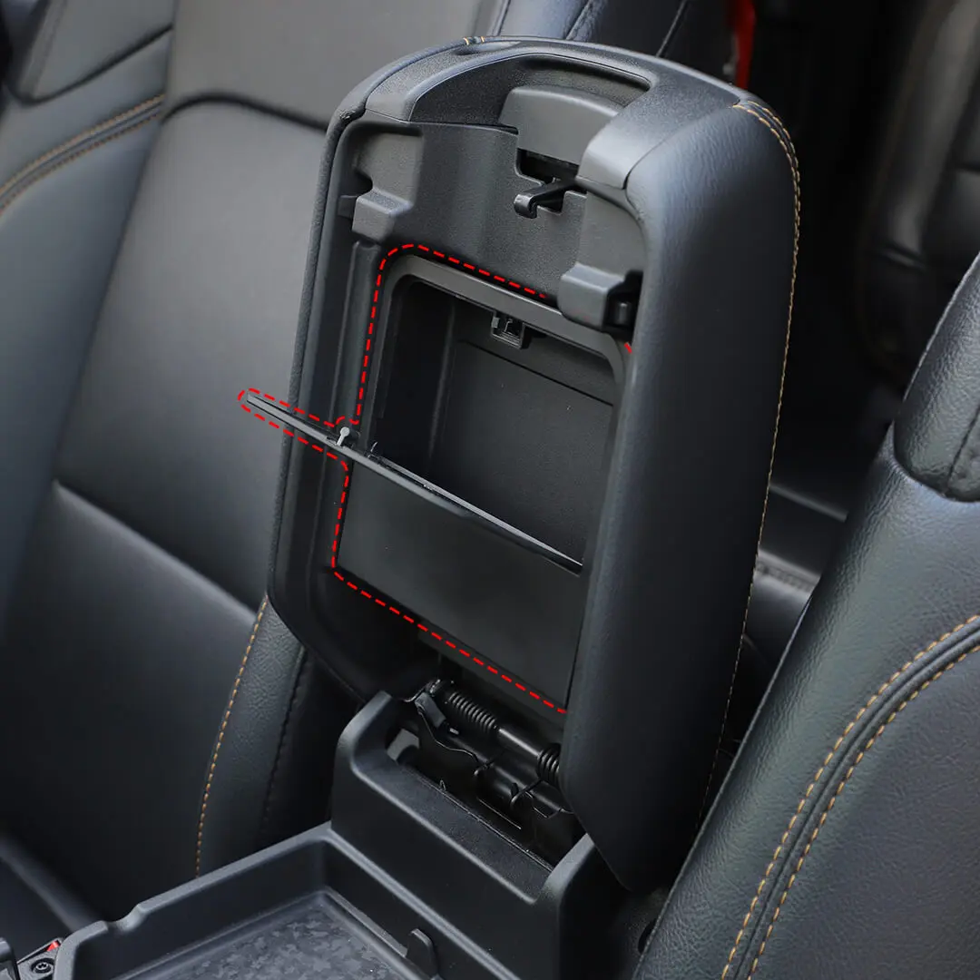 For 2018+ Jeep Wrangler JL & Gladiator JT Armrest Hidden Storage Box Organizer Secret Tray Fold - Image 5
