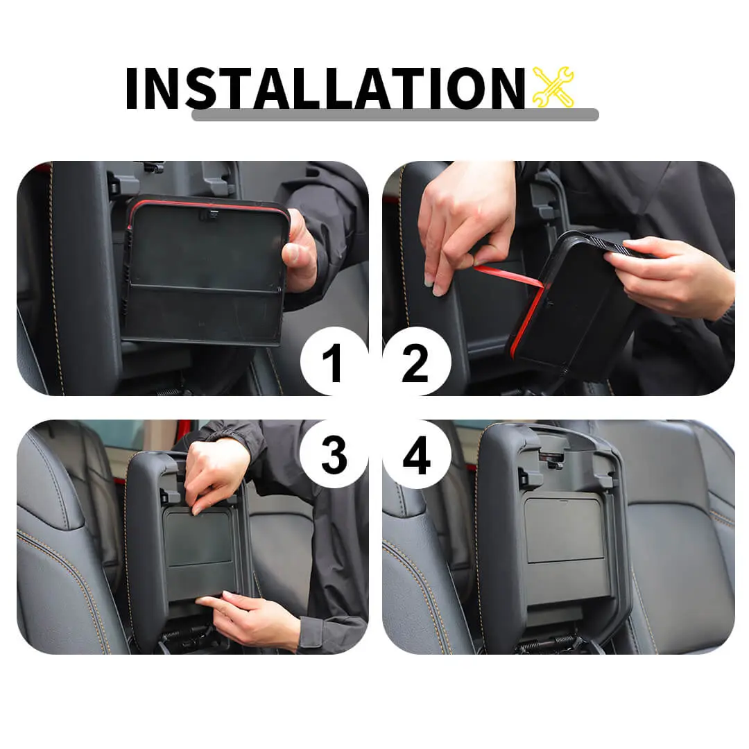 For 2018+ Jeep Wrangler JL & Gladiator JT Armrest Hidden Storage Box Organizer Secret Tray Fold - Image 8