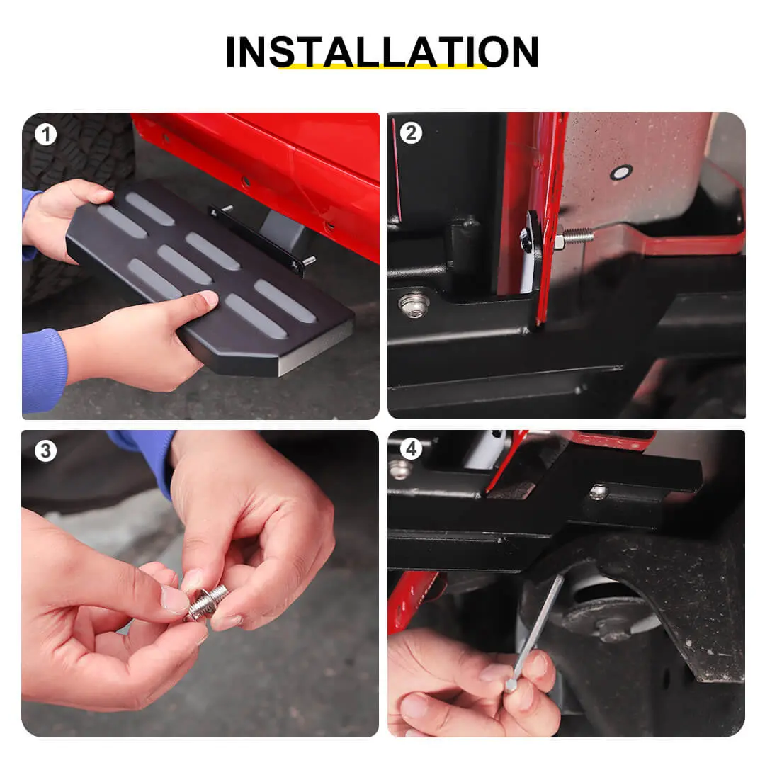 For 2018+ Jeep Wrangler JL & Gladiator JT Car Door Foot Step Pedal Accessories - Image 8
