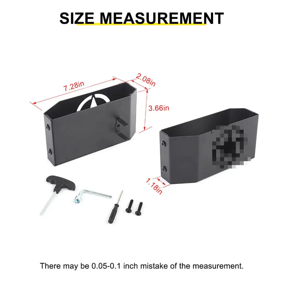 For 2018+ Jeep Wrangler JL & Gladiator JT Center Console Gear Shift Expansion Storage Box (2 pcs) - Image 11