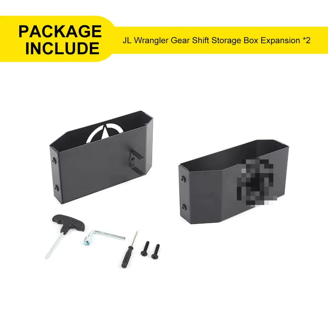 For 2018+ Jeep Wrangler JL & Gladiator JT Center Console Gear Shift Expansion Storage Box (2 pcs) - Image 13