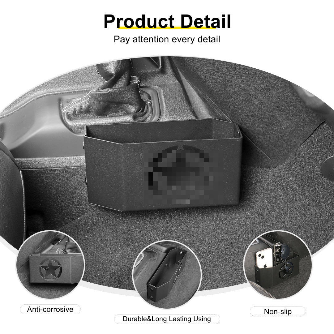 For 2018+ Jeep Wrangler JL & Gladiator JT Center Console Gear Shift Expansion Storage Box (2 pcs) - Image 9