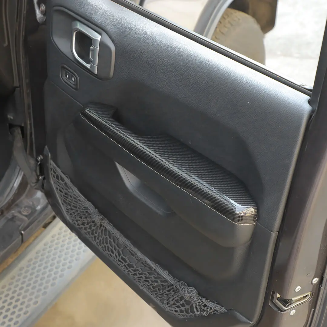 For 2018+ Jeep Wrangler JL & Gladiator JT Door Armrest Handle Panel Guard Trim Cover (4 pcs) - Image 6