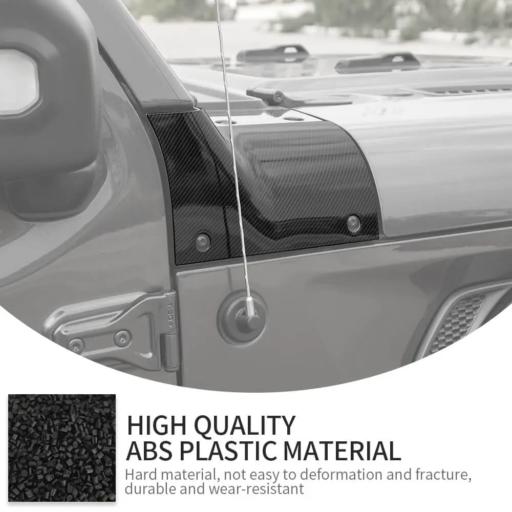 For 2018+ Jeep Wrangler JL/Gladiator JT Engine Hood Body Armor Corner Trim Cover - Image 6
