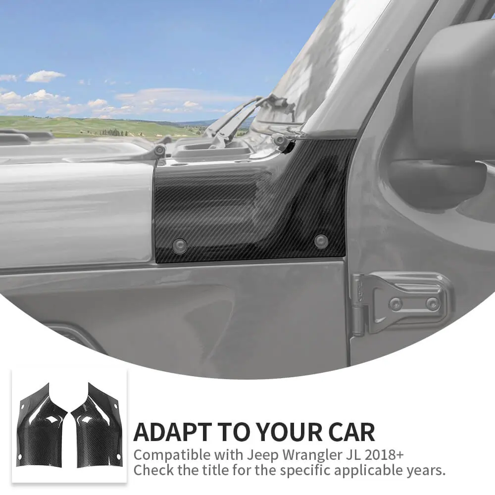 For 2018+ Jeep Wrangler JL/Gladiator JT Engine Hood Body Armor Corner Trim Cover - Image 7