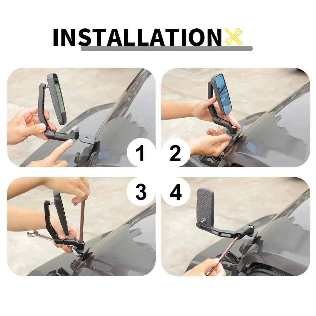 For 2018+ Jeep Wrangler JL & Gladiator JT Engine Hood Hinge Rear View Mirrors Door Off Anti-Shake (2 pcs) - Image 8