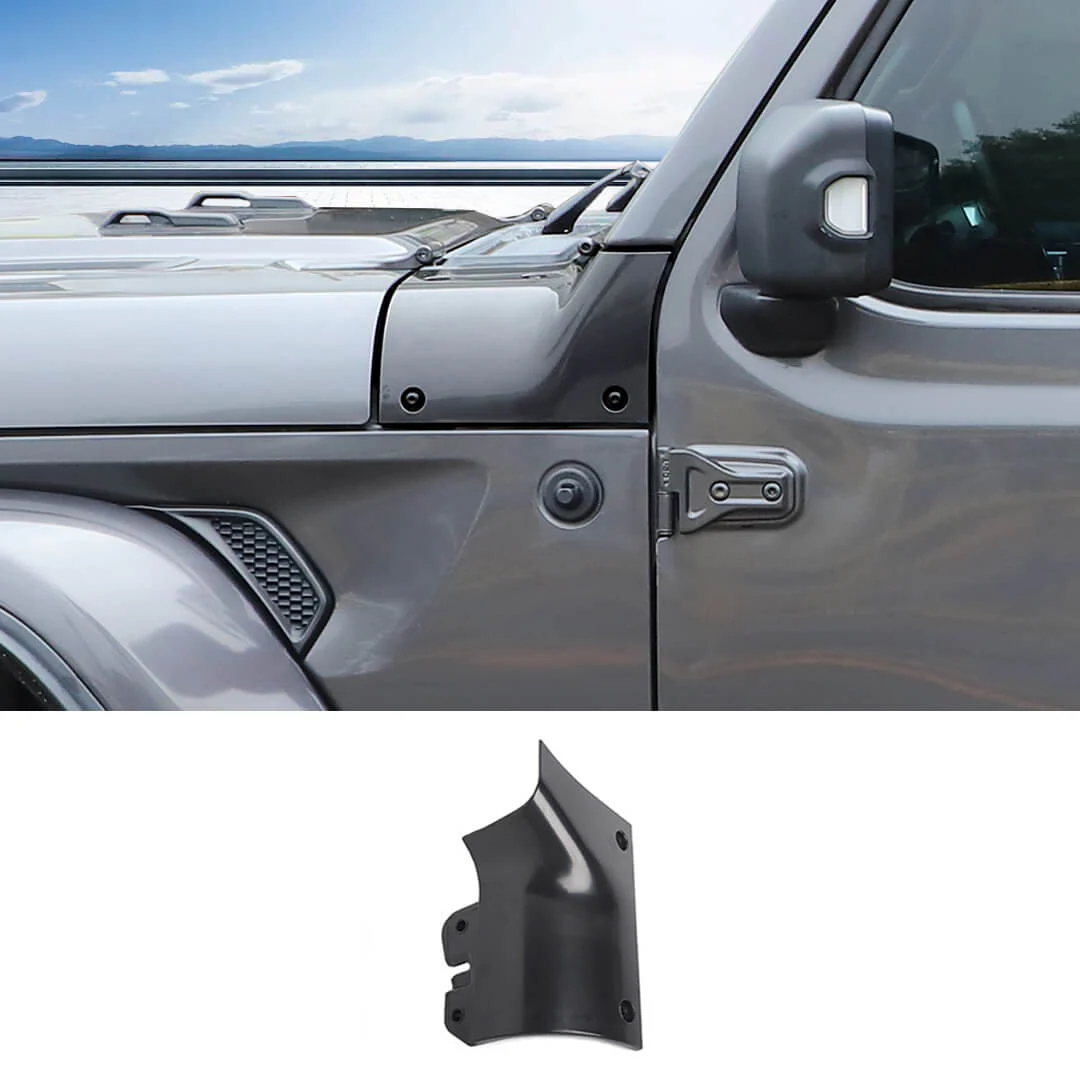 For 2018+ Jeep Wrangler JL & Gladiator JT Engine Hood Wrap Angle A-pillar Corner Trim Cover - Image 10