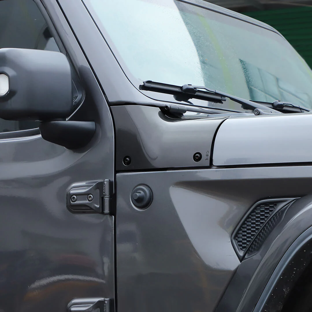 For 2018+ Jeep Wrangler JL & Gladiator JT Engine Hood Wrap Angle A-pillar Corner Trim Cover - Image 3