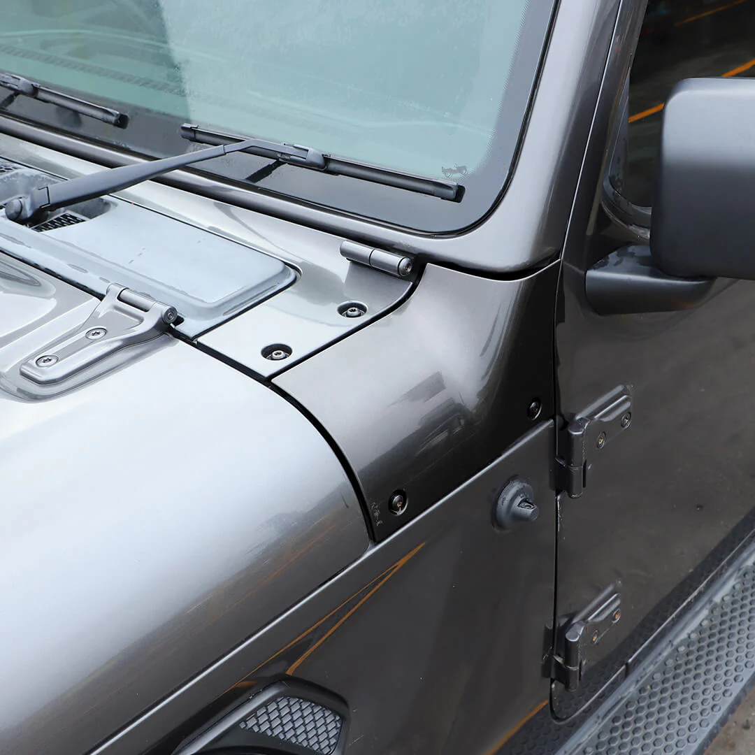 For 2018+ Jeep Wrangler JL & Gladiator JT Engine Hood Wrap Angle A-pillar Corner Trim Cover - Image 4