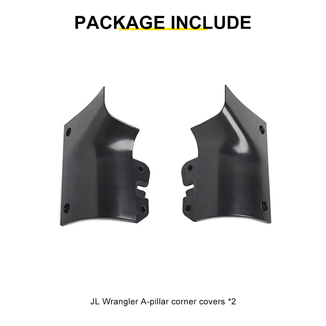 For 2018+ Jeep Wrangler JL & Gladiator JT Engine Hood Wrap Angle A-pillar Corner Trim Cover - Image 9