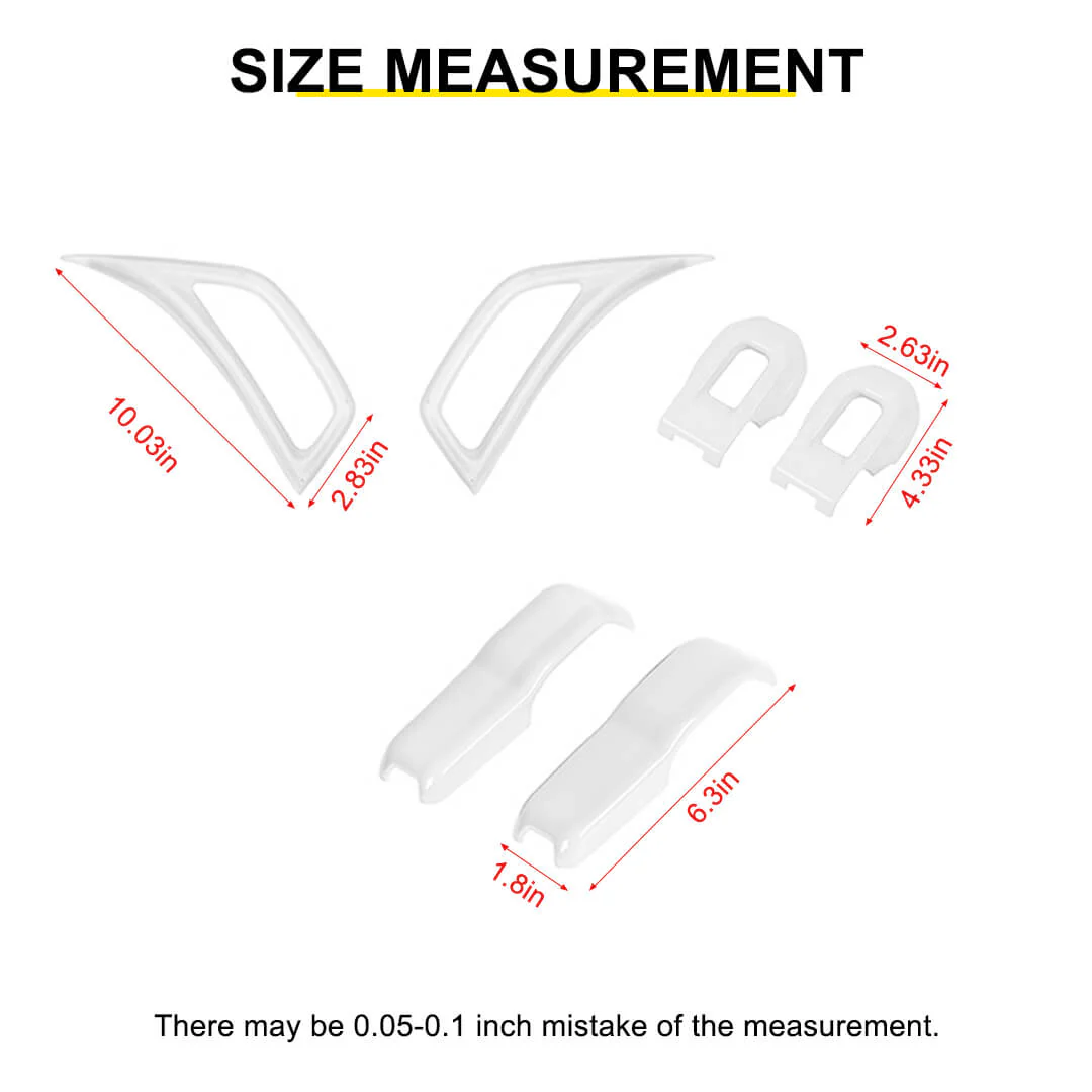 For 2018+ Jeep Wrangler JL & Gladiator JT Exterior Engine Hood Buckle Fender Side Air Vent Trim Cover (6 pcs) - Image 12
