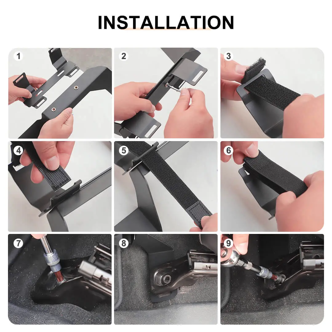 for 2018+ Jeep Wrangler JL & Gladiator JT Fire Extinguisher Holder Bracket Under Seat Mounting Kit - Image 8