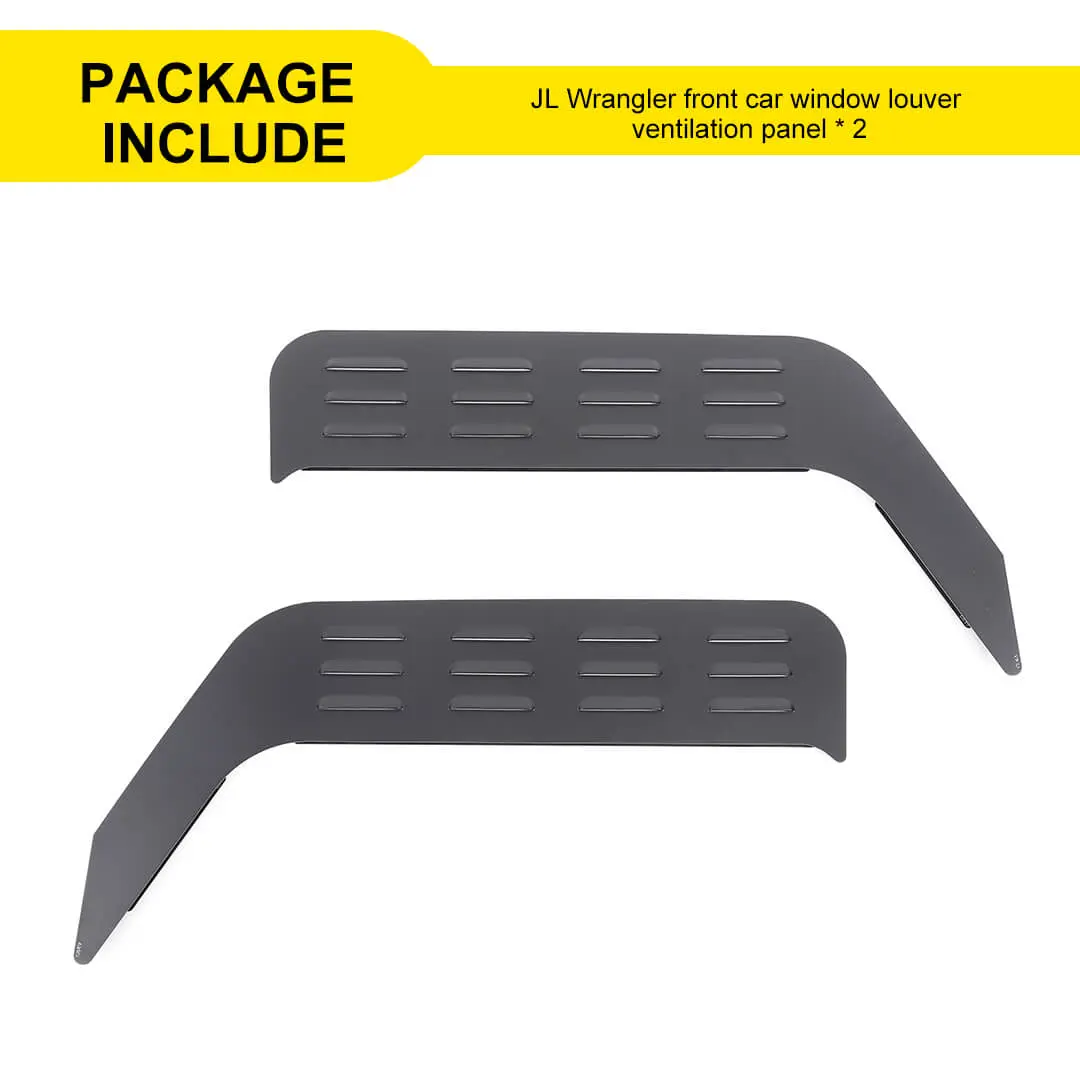 For 2018+ Jeep Wrangler JL & Gladiator JT Front Door Window Louver Air Vent Panel Cover (2 pcs) - Image 11