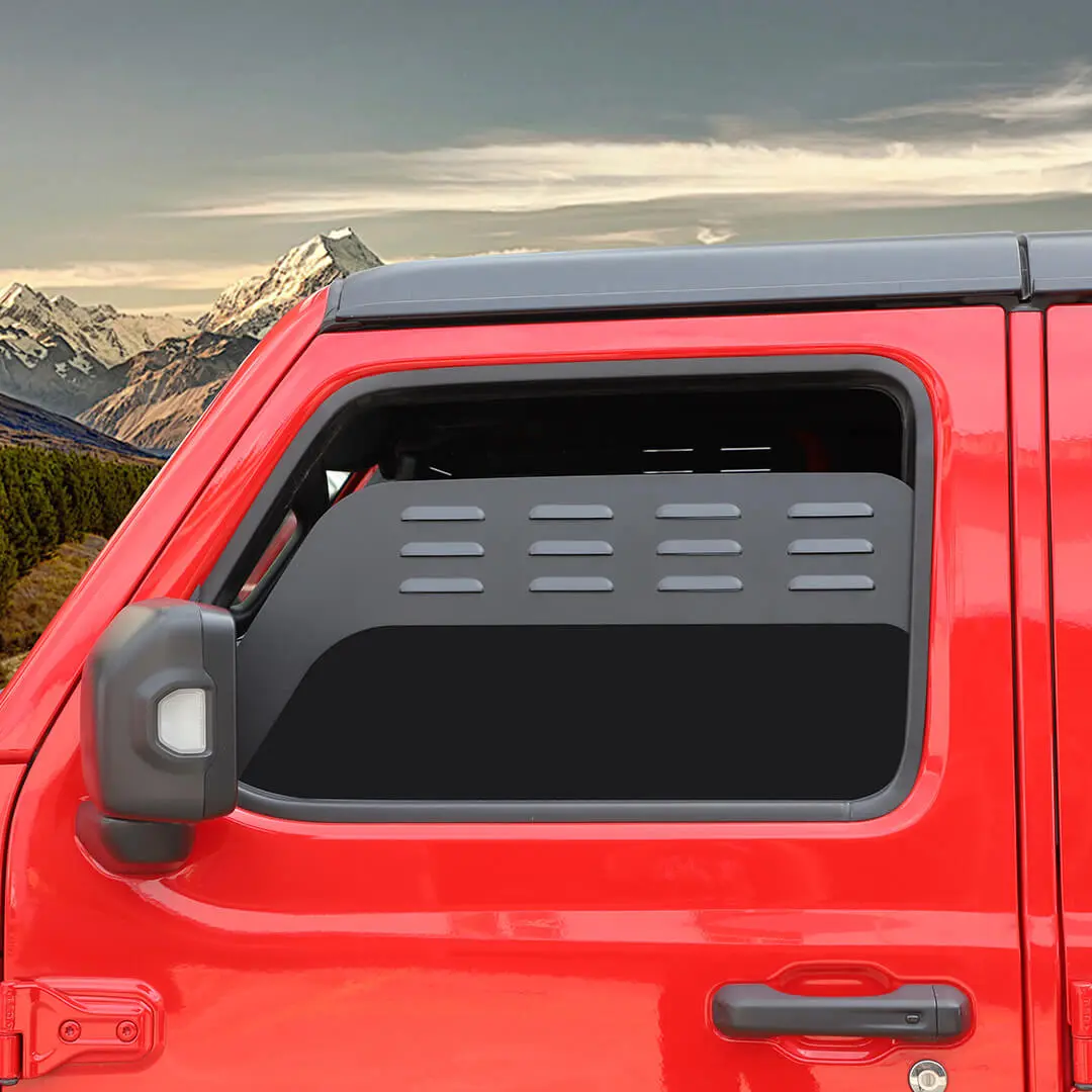 For 2018+ Jeep Wrangler JL & Gladiator JT Front Door Window Louver Air Vent Panel Cover (2 pcs) - Image 5