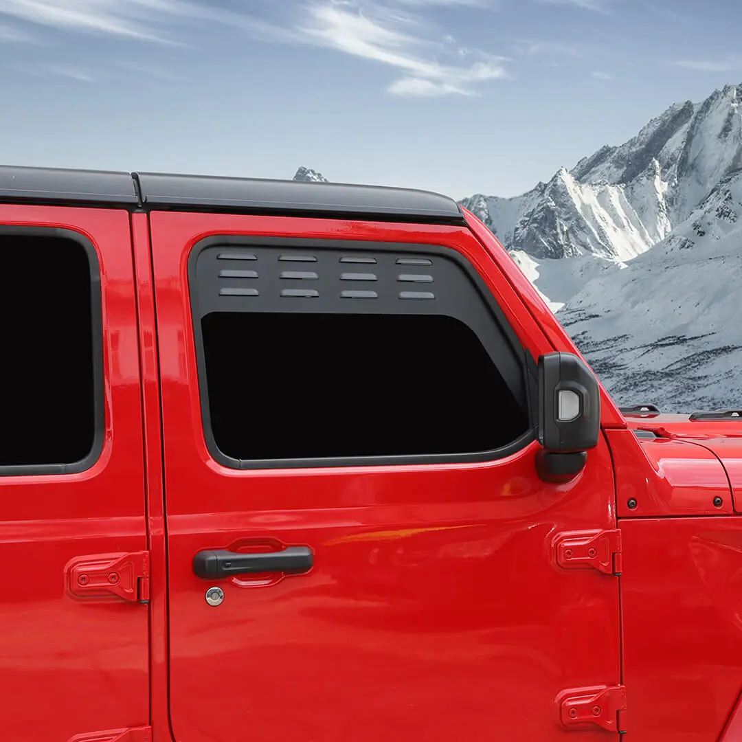 For 2018+ Jeep Wrangler JL & Gladiator JT Front Door Window Louver Air Vent Panel Cover (2 pcs) - Image 7