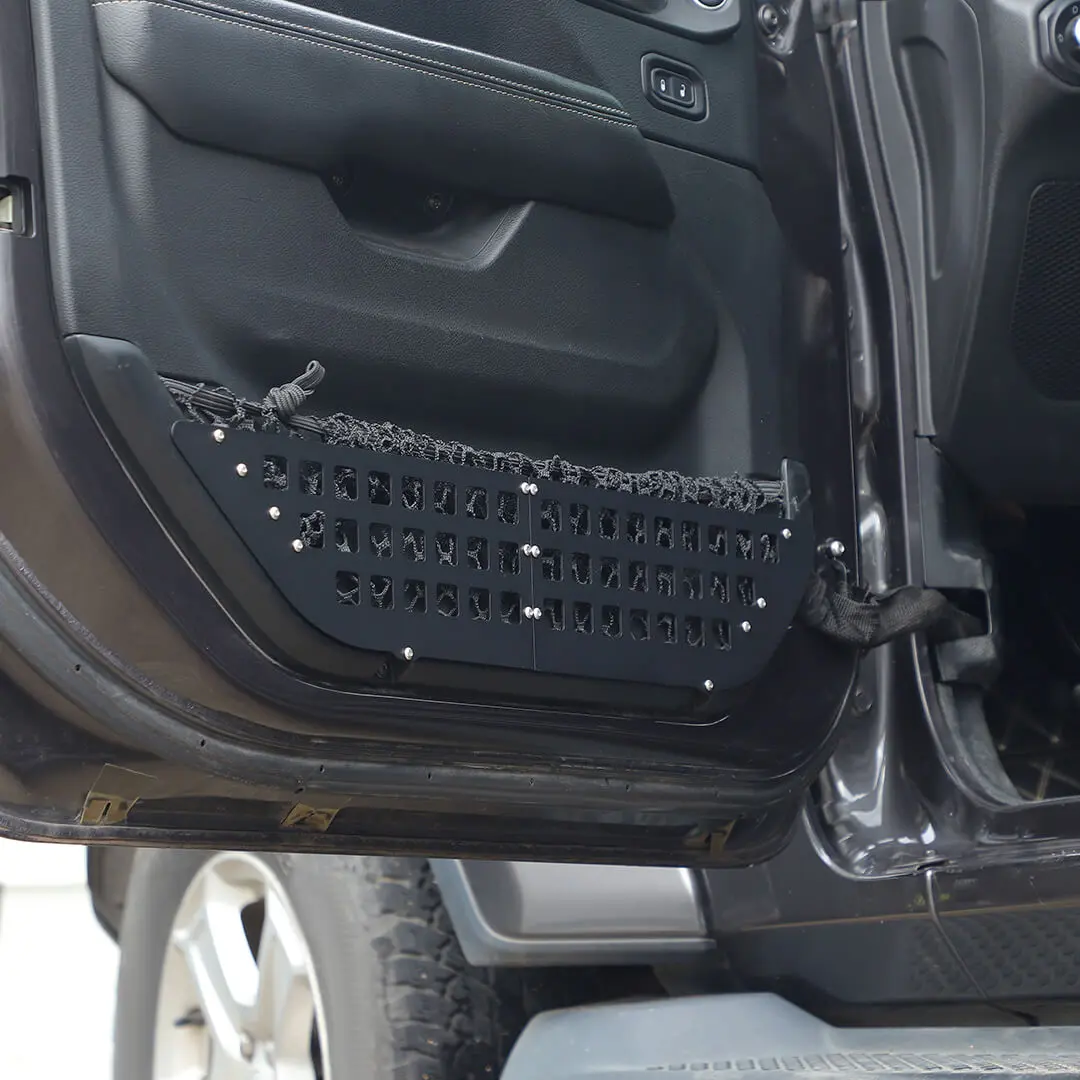 For 2018+ Jeep Wrangler JL & Gladiator JT Front Side Door Mesh Pocket Storage Box (4 pcs) - Image 5