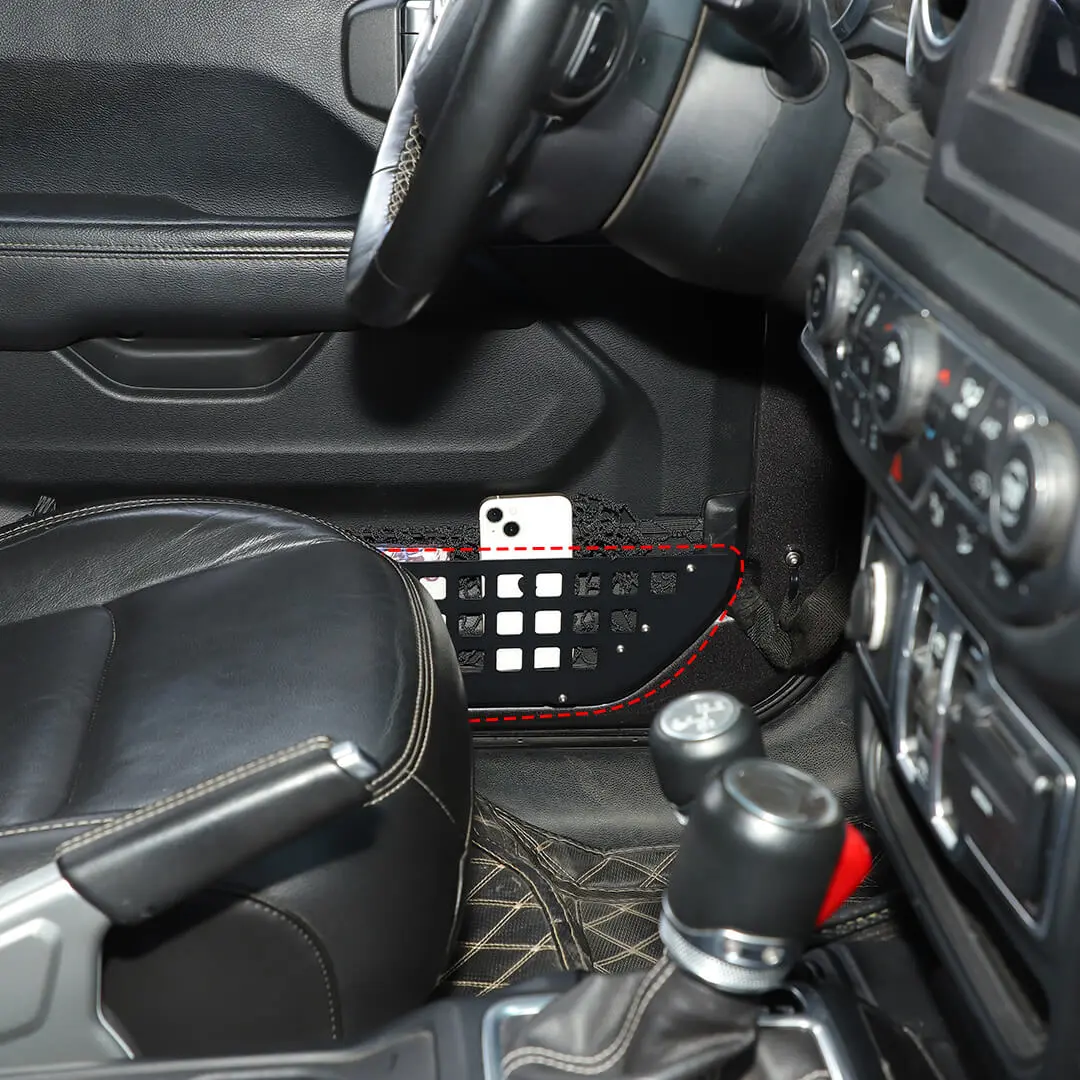 For 2018+ Jeep Wrangler JL & Gladiator JT Front Side Door Mesh Pocket Storage Box (4 pcs) - Image 6