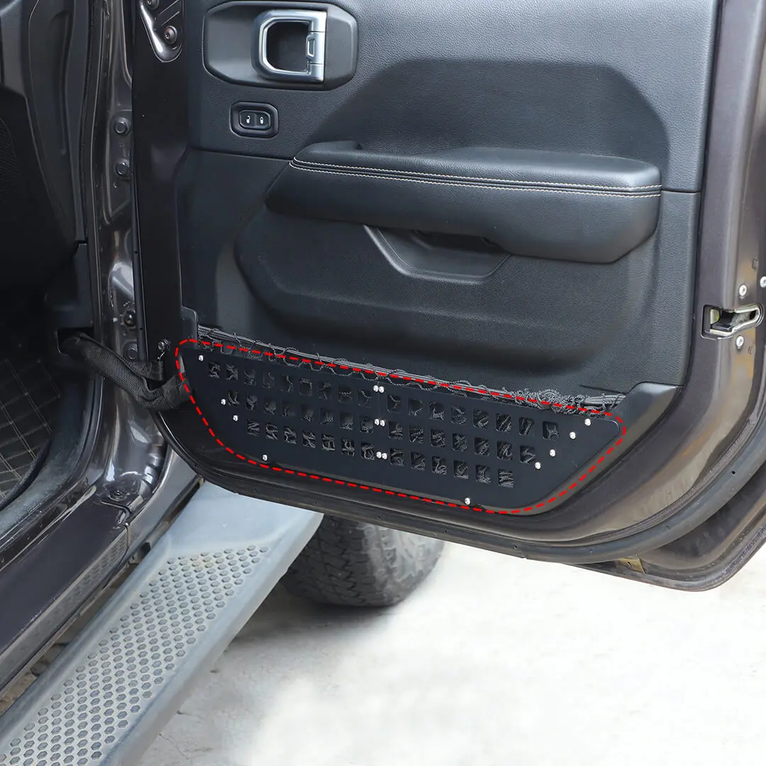 For 2018+ Jeep Wrangler JL & Gladiator JT Front Side Door Mesh Pocket Storage Box (4 pcs) - Image 7