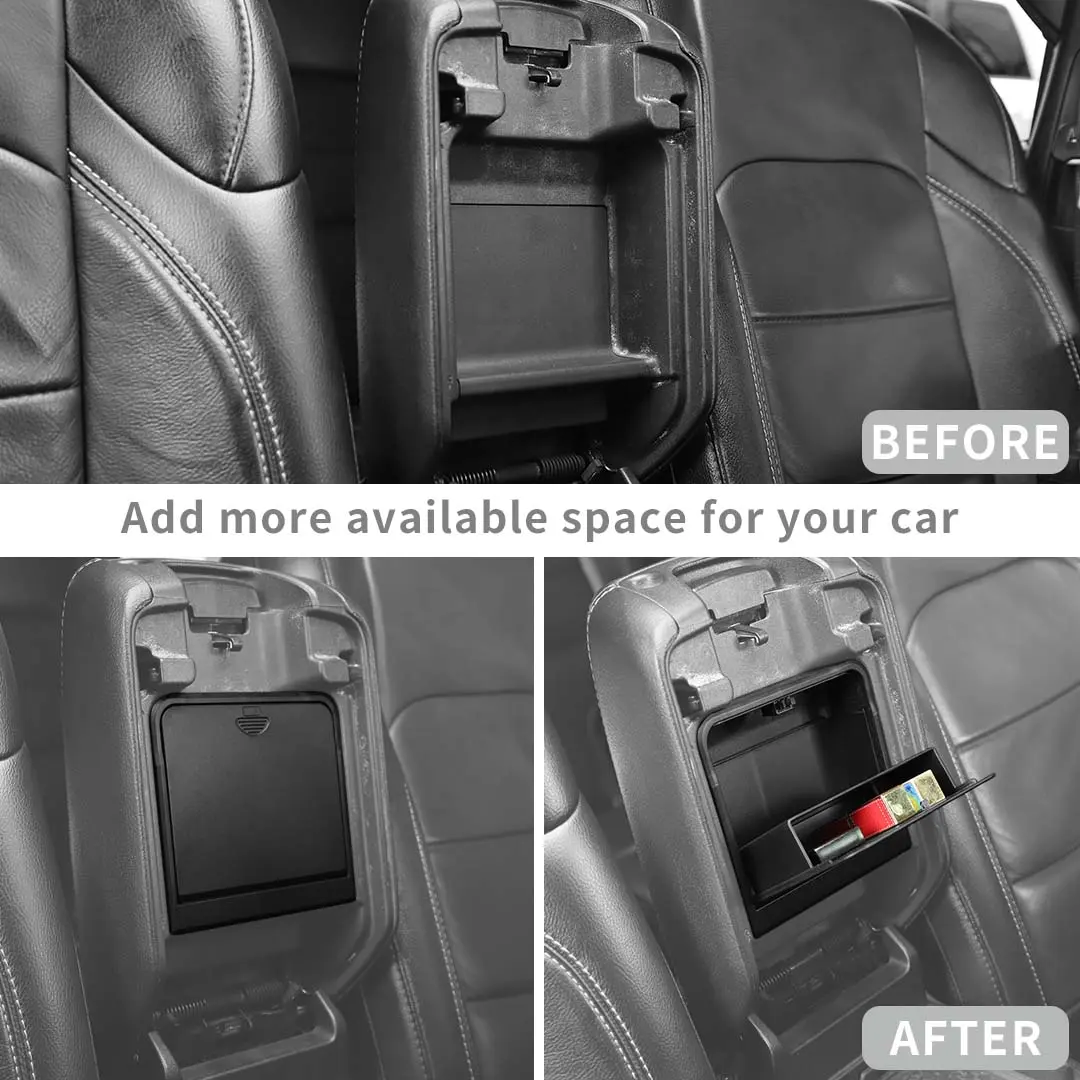 For 2018+ Jeep Wrangler JL/Gladiator JT Hidden Console Armrest Box Compartment Storage - Image 2