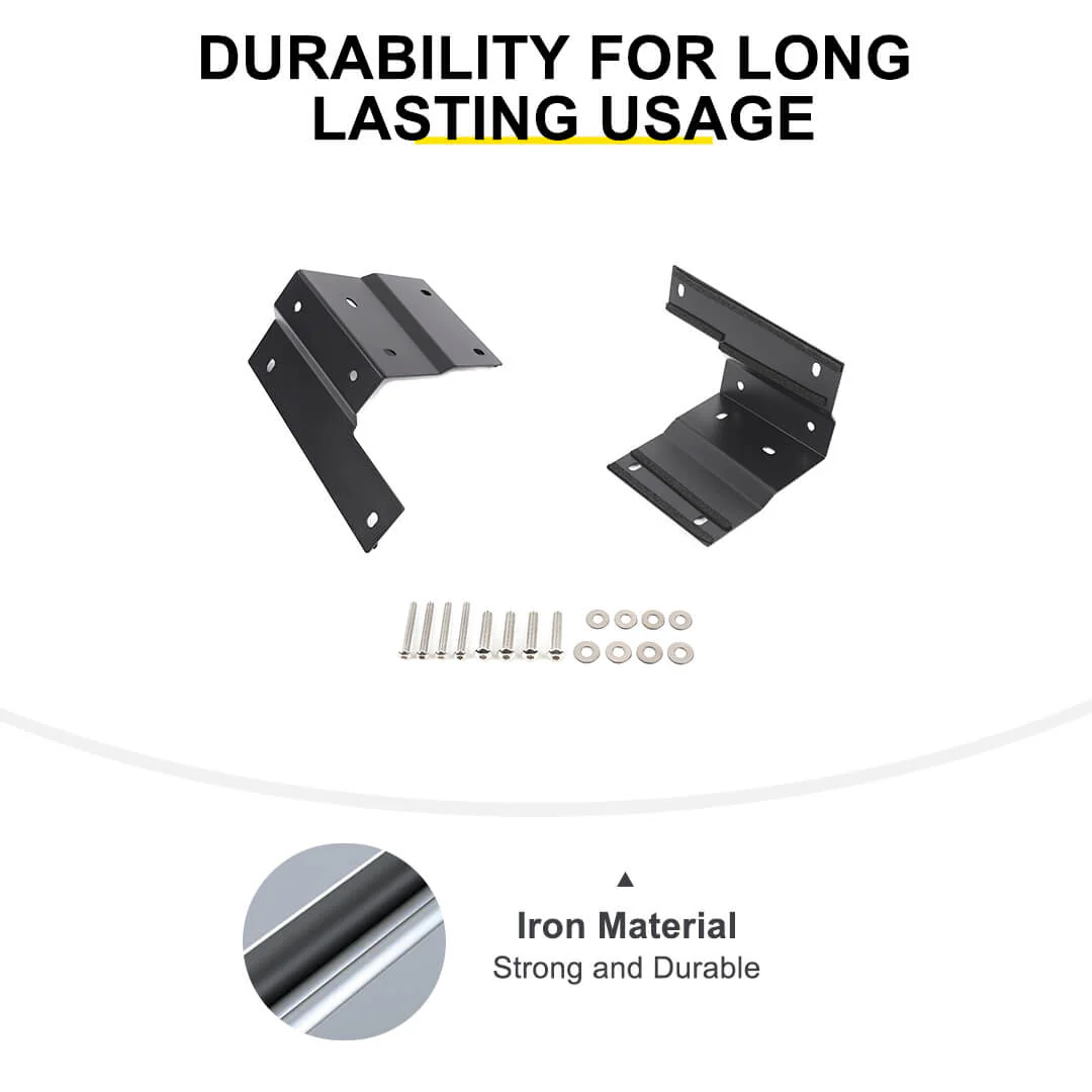 For 2018+ Jeep Wrangler JL & Gladiator JT Hood A-pillar Mount Work Lamp Driving Light Brackets (2 pcs) - Image 11
