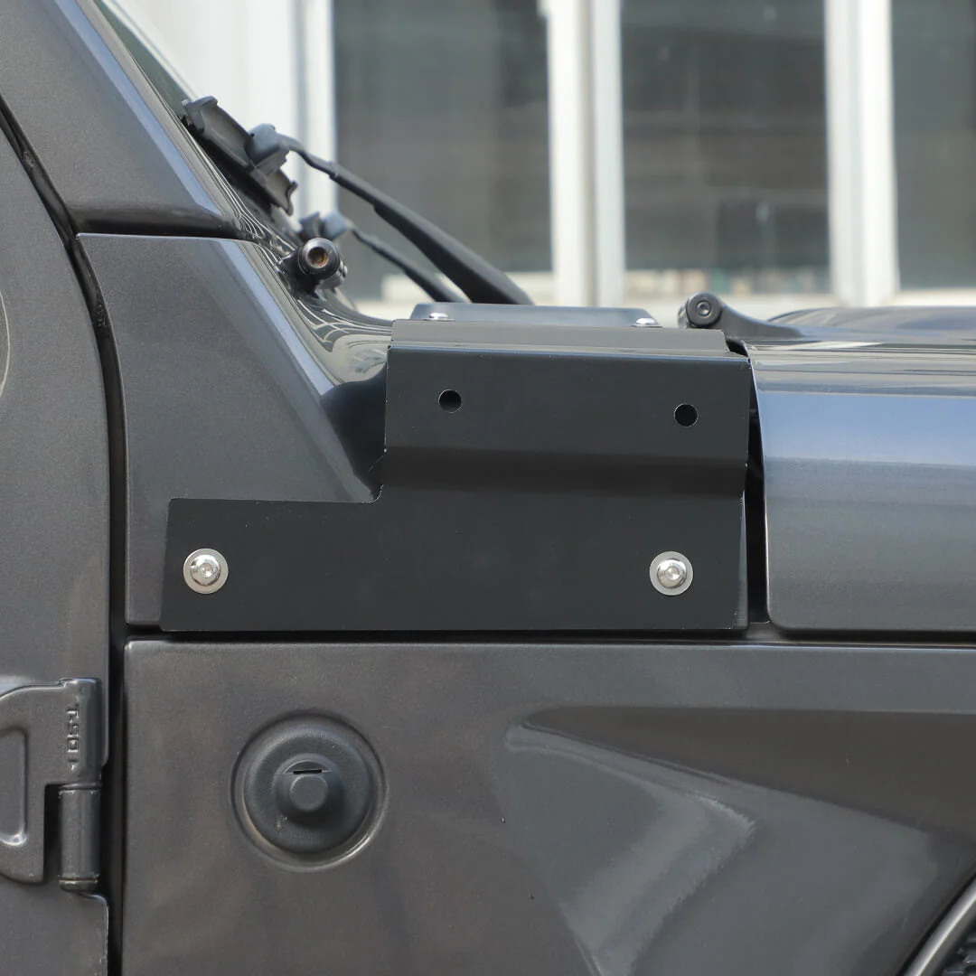 For 2018+ Jeep Wrangler JL & Gladiator JT Hood A-pillar Mount Work Lamp Driving Light Brackets (2 pcs) - Image 5