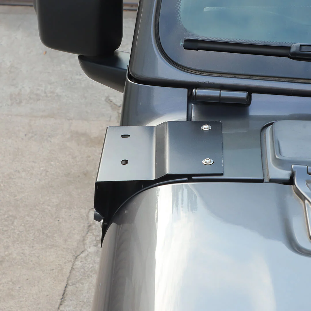 For 2018+ Jeep Wrangler JL & Gladiator JT Hood A-pillar Mount Work Lamp Driving Light Brackets (2 pcs) - Image 7