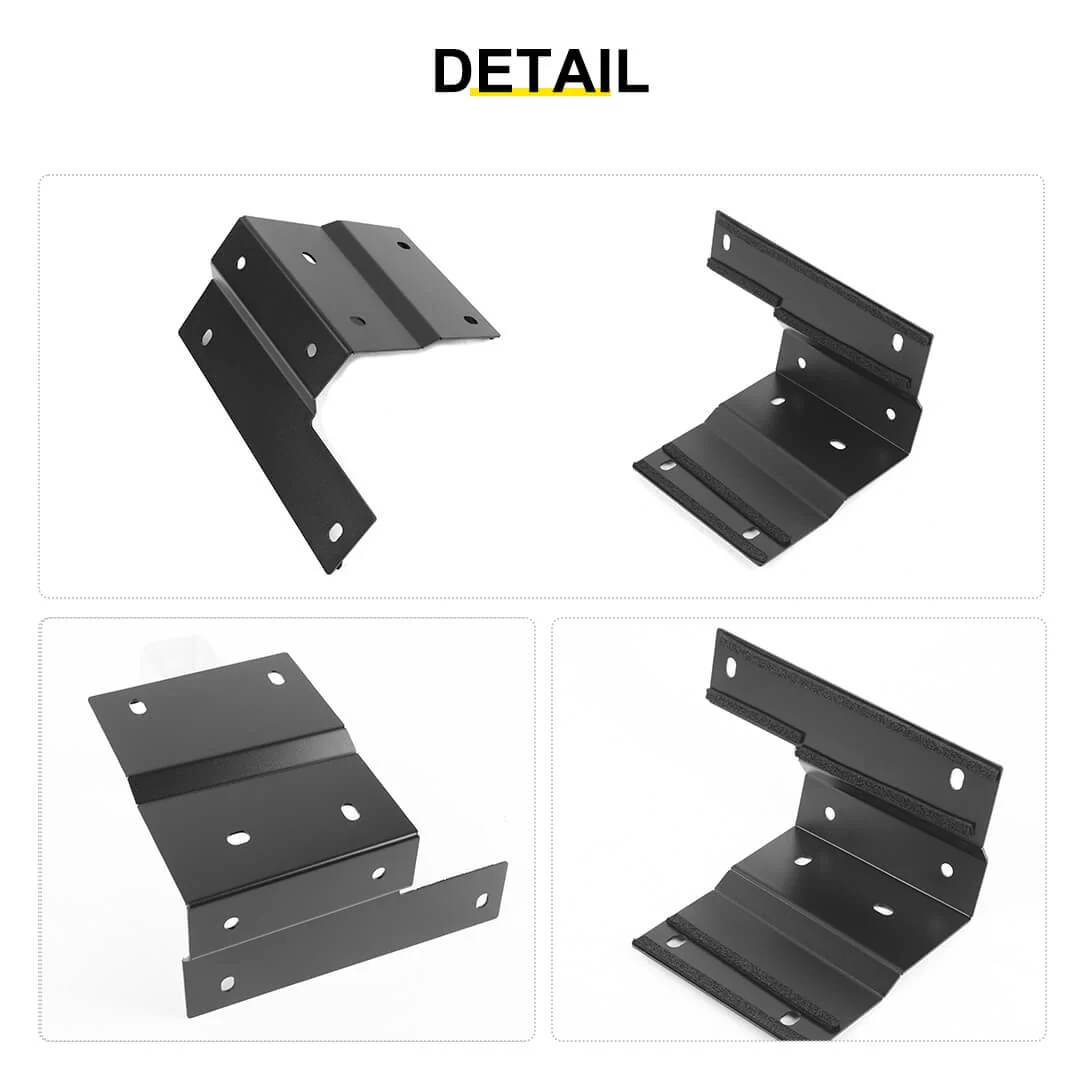 For 2018+ Jeep Wrangler JL & Gladiator JT Hood A-pillar Mount Work Lamp Driving Light Brackets (2 pcs) - Image 9
