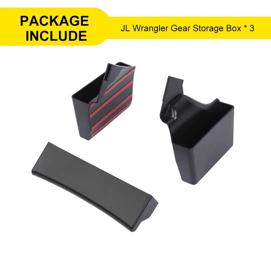 For 2018+ Jeep Wrangler JL & Gladiator JT Inner Center Console Gear Shift Side Storage Box Organizer (3 pcs) - Image 11